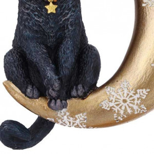 Decoratiune cu agatatoare Pisicuta pe Luna - Lisa Parker 9 cm - Img 2