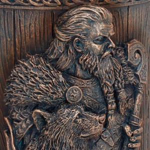 Halba finisaj bronz Viking For The Gods,12 cm, cupa detasabila din inox - Img 5