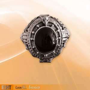 Inel argint Poison Ring cu onix 1.5cm - Img 2