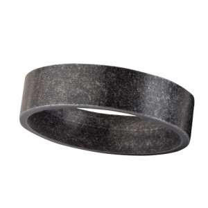 Inel otel inoxidabil cu aspect antichizat negru Metal 0.6cm