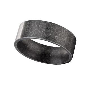 Inel otel inoxidabil cu aspect antichizat negru Metal 0.8 cm