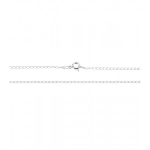 Lantisor argint model cu zale ovale, finisaj diamantat, lungime 45 cm