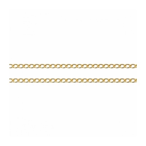 Lantisor auriu din otel inoxidabil 316L, zale rotunde, placare aur 18K PVD, 55 cm - Img 2