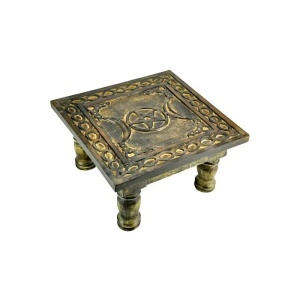 Masuta de altar sculptata din lemn Pentagrama 30 cm - Img 2