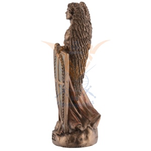 Mini statueta Arhanghelul Mihail, aparatorul omenirii, finisaj bronz, 9 cm - Img 7