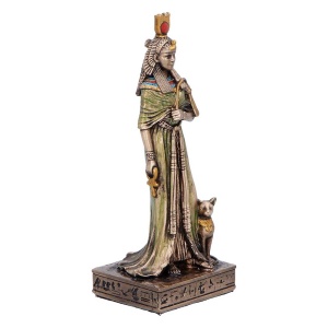 Mini statueta mitologica regina egipteana Nefertari 8.6 cm - Img 3