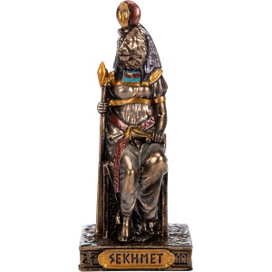 Mini statueta mitologica zeita egipteana Sekhmet 8 cm - Img 2