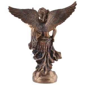 Mini statueta Zadkiel, arhanghelul iertarii, finisaj bronz, 10 cm - Img 5