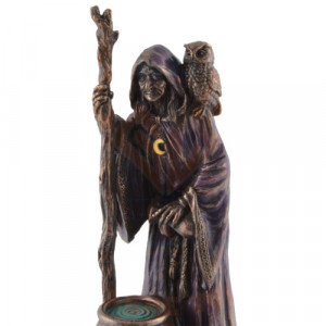 Mini statueta zeita celtica Crone - Batrana inteleapta 11cm - Img 8