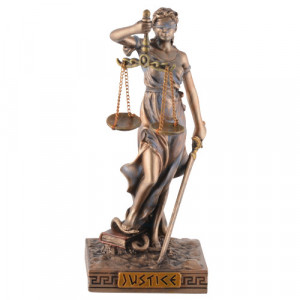 Mini statueta zeita dreptatii Justitia 10cm