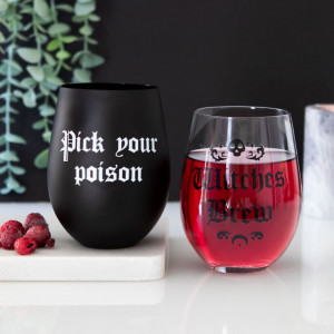 Pahar de vin negru Pick your poision 12.2 cm - Img 5