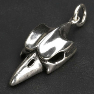 Pandantiv argint Craniu Corb 5cm