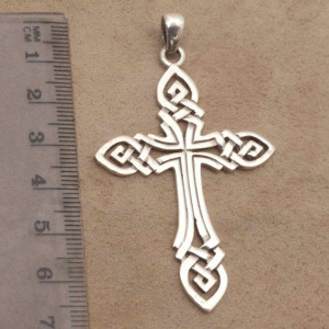 Pandantiv argint Cruce Celtica 6.7 cm