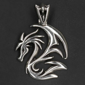Pandantiv argint Dragon Celtic 4.2cm - Img 1