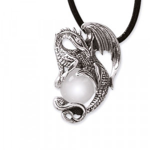 Pandantiv argint Dragon cu cristal 3.4cm