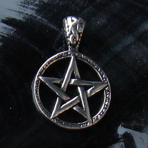 Pandantiv argint Pentagrama 2.8 cm