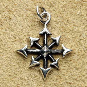 Pandantiv argint Pentagrama Haosului Chaosagram 3cm - Img 2