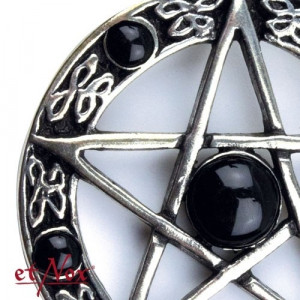 Pandantiv argint Pentagrama Neagra - Img 3