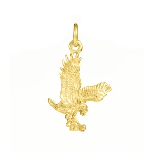 Pandantiv argint placat cu aur Vultur in Zbor 1.7 cm
