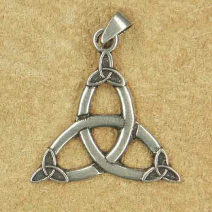 Pandantiv argint Triquetra 3cm - Img 2