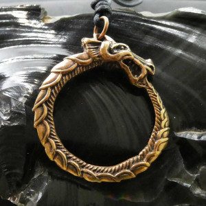 Pandantiv bronz sarpe Ouroboros 4.5cm