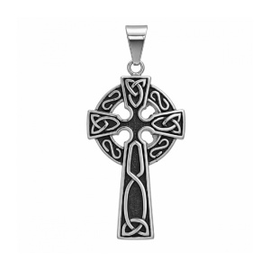 Pandantiv Cruce Celtica Mare din Otel Inoxidabil 304 – Talisman Protectie si Eternitate, 53 mm
