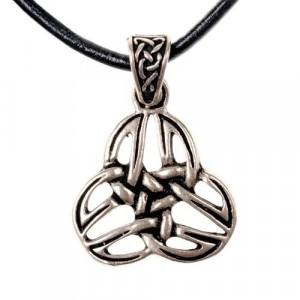 Pandantiv din bronz placat cu argint Triquetra