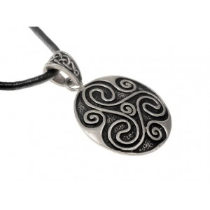 Pandantiv din bronz placat cu argint Triskelion Celtic