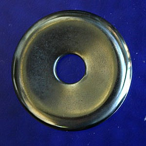 Pandantiv disc piatra semipretioasa Hematit, 3 cm - Img 1