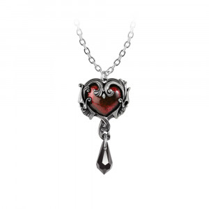 Pandantiv Gothic cu Inima Rosie – Colier Dark Romance - Affaire du Coeur