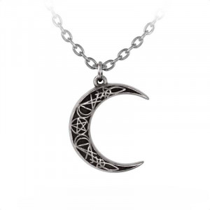 Pandantiv gotic semiluna cu simboluri magice Alchemy England - A Pact With A Prince