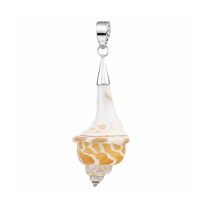 Pandantiv Melc de mare natural, argint 925 – evolutie si armonie, 4.5 cm