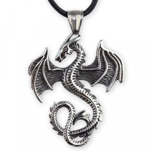 Pandantiv otel inoxidabil Dragon 4.5cm