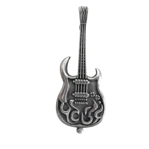 Pandantiv otel inoxidabil Flaming Guitar 3.7 cm - Img 2