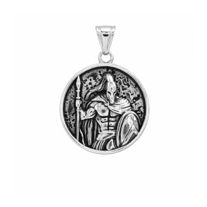 Pandantiv Razboinic Spartan din Otel Inoxidabil 304 – Talisman Forta si Protectie, 30 mm