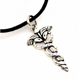 Pandantiv talisman Caduceu argint 2.8cm