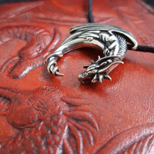 Pandantiv talisman din argint Dragon, talisman pentru putere si intelepciune - Img 2