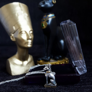 Pandantiv zeita egipteana Bastet – talisman al protectiei si intuitiei, 3 cm - Img 2