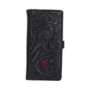 Portofel lung embosat corb Twilight Bloom (18.8 cm)