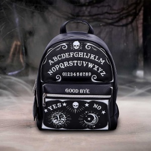 Rucsac mic negru din piele ecologica Ouija Spirit Board 28cm - Img 6
