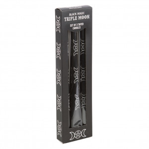 Set 3 lumanari gotice Black Magic - Luna Tripla