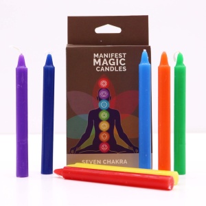 Set 7 lumanari magice pentru ritualuri, 12x1.2 cm