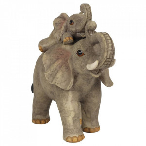 Set statuete Familia de Elefanti - Mami si Copil 14 cm - Img 3
