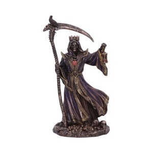 Statueta bronz si rasina, moartea cu coasa, Deathly Crown 21.3cm