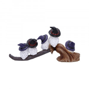 Statueta bufnite Feathered Broomstick 26 cm - Img 3