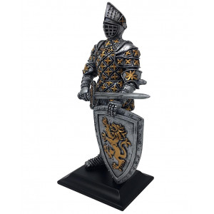Statueta Cavaler Medieval cu Scut si Sabie 22 cm - Img 3