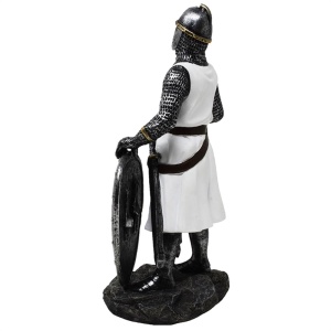 Statueta Cavaler Templier cu Topor si Scut, 18,5 cm - Img 4