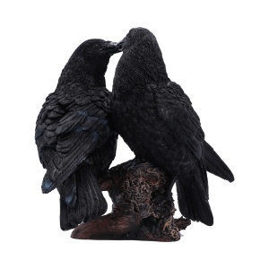 Statueta Corbi Midnight Kiss – decor gotic si fantasy, 13.9 cm - Img 2