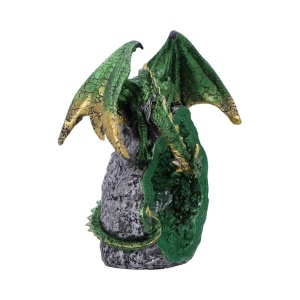 Statueta Dragon decorativ cu LED Emerald Overseer 18 cm - Gardianul Cristalului de Smarald - Img 4