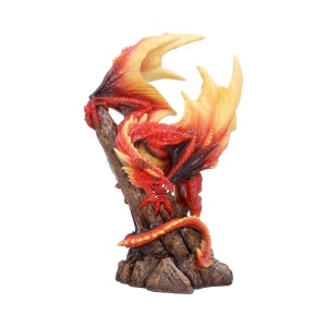 Statueta Dragon Vermilion Inferno – decor fantasy collector, 22.5 cm - Img 4